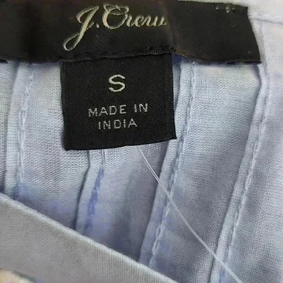 J Crew Faded Lace Trim Top NWT New Womens Size Small Light Blue and White - Picture 13 of 14